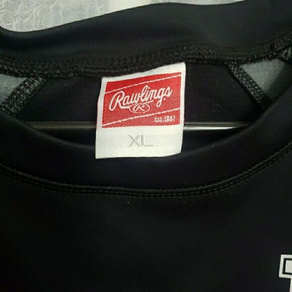 Rawlings Jersey MC Momentum Black Gray Long Sleeves Men's Size XL - Picture 7 of 11